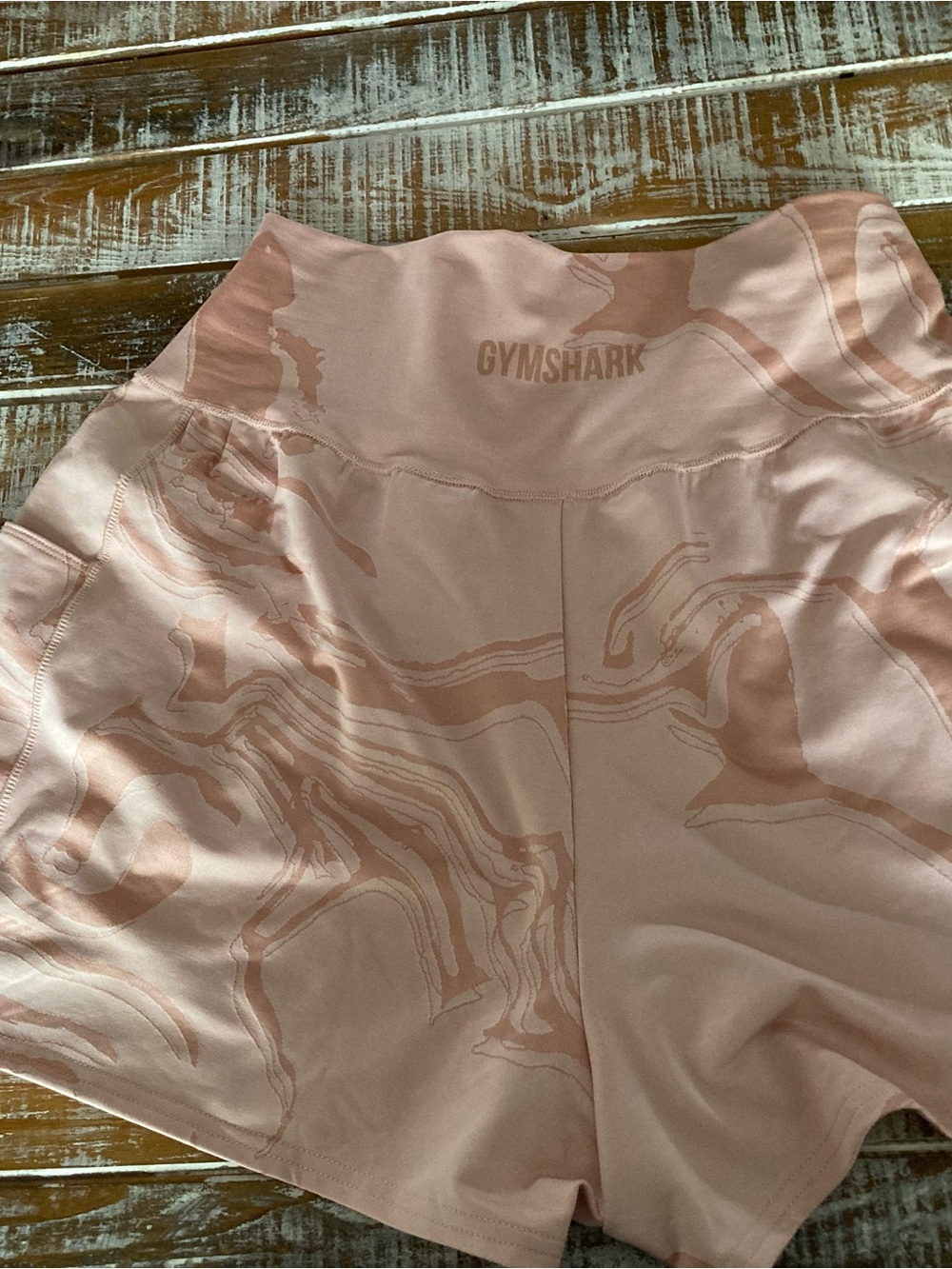 Gymshark Pale Pink Sports Shorts with Subtle Logo - Picture 4 of 5